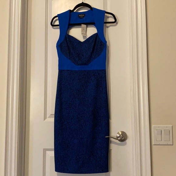 Bebe royal blue lace midi dress - Picture 1 of 4